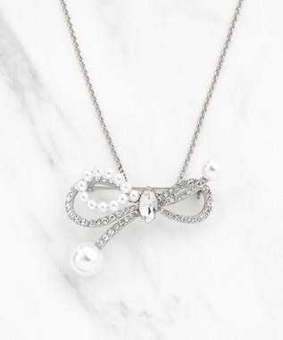 TOCCA 【八木アリサさん着用】SHAKE RIBBON 2WAY BROOCH NECKLACE ブローチネックレス シルバー系