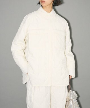 Green Parks キルティングシャツブルゾン Off White
