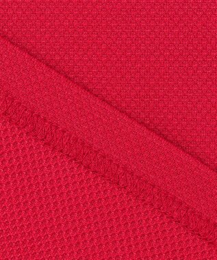 23区GOLF 【MEN】【UVカット】ハニカムカノコ長袖ポロシャツ レッド系