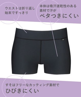 CW-X 【WOMEN】　3D 吸水サニタリーショーツ　【動きに対応してモレに強い】　スポーツ専用　はきこみ丈ふつう　/ワコール　HSY210 ブラック