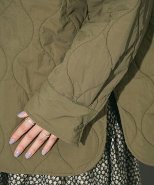 Green Parks キルティングシャツブルゾン Khaki