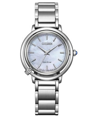 CITIZEN 【光発電 腕時計】マニッシュな端正さの中にフェミニンな要素を取り入れた2WAYモデル シルバー