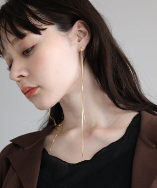 Green Parks ・ＨＡＬＦ　ＴＩＭＥ　２ｗａｙロングチェーンピアス Gold