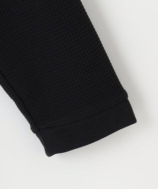 JOSEPH ABBOUD MOUNTAIN 【吸水速乾/通気性】ハイゲージワッフル Ｔシャツ ブラック系