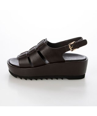 MODE ET JACOMO <MODE ET JACOMO>厚底グルカデザインウエッジサンダル ダークブラウン