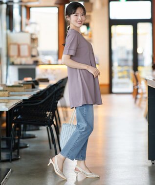 Tiaclasse 【サラごこち】はしごレースチュニック ピンクモカ