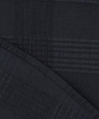 JOSEPH HOMME ドビーチェックストレッチ　ウイングカラーシャツ ネイビー系