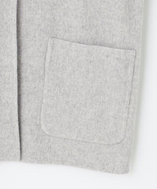 J.PRESS LADIES 【リバーシブル】ウールナイロン リバー フーデッドコート ライトグレー系