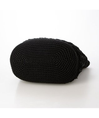 UNBILLION カシュカシュ cachecache / 柄編みベーシックトート カゴバッグ ブラック