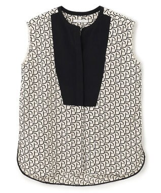 BEIGE， 【S-size】MONT THABOR / ロゴブラウス Ecru×Black