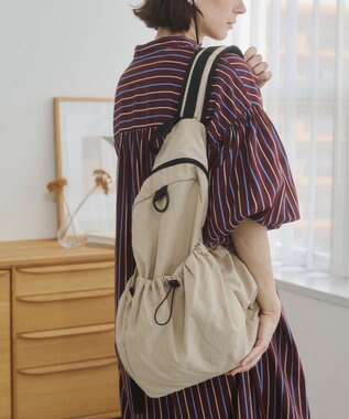 WEGO 【ANGIE VINTAGE】ドローストリンングバックパック ベージュ