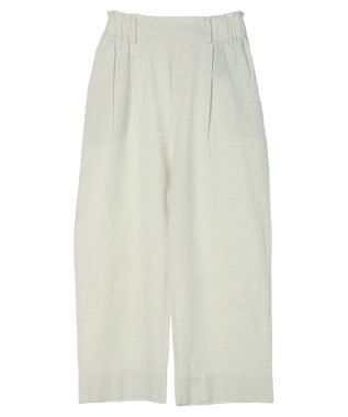 Green Parks インド 綿麻フロントタックパンツ Natural