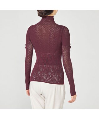 Chacott 【ノーソーイングニット】リバーシブルハイネックトップ ワインレッド