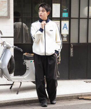 WEGO 【ユニセックス着用ITEM】ライントラックジャケット オフホワイト