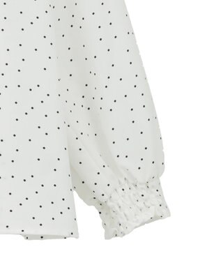 earth music&ecology ラッフルカラーブラウス Dot