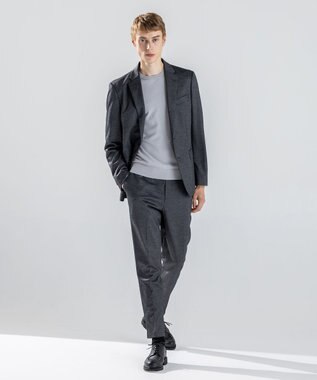 JOSEPH HOMME 新素材【ストレッチ/セットアップ対応】シルキーウールジャージー    ドロスト付テーパードパンツ / PEGG CONVERTIBLE ライトグレー系