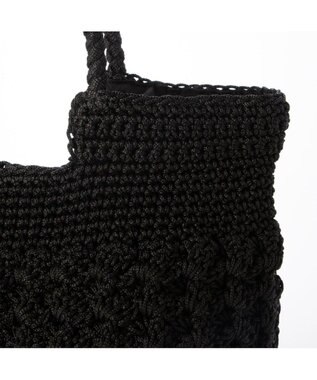 UNBILLION カシュカシュ cachecache / 柄編みベーシックトート カゴバッグ ブラック