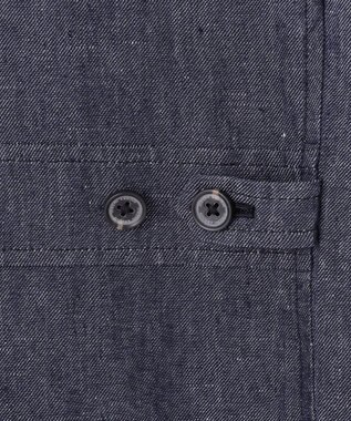 JOSEPH ABBOUD 【JAPANファブリック/セットアップ/清涼】LINEN DENIM ジャケット ネイビー系