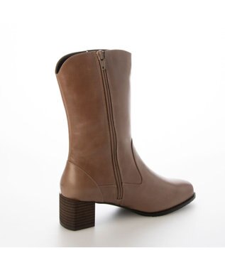 ing <ing>チャンキーヒールショートブーツ グレー