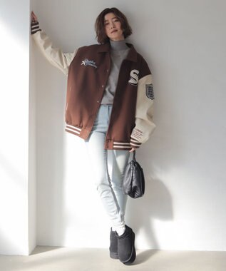 WEGO 【WEB限定/25年秋冬新作/洗濯OK/毛玉レス】タートルネックニット グレー