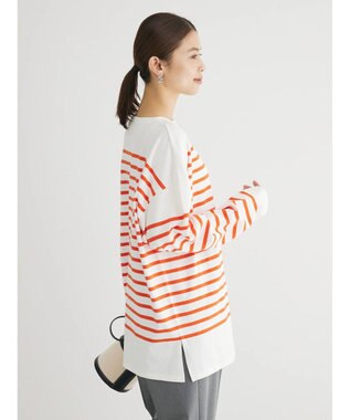 Green Parks パネルボーダーチュニック Orange