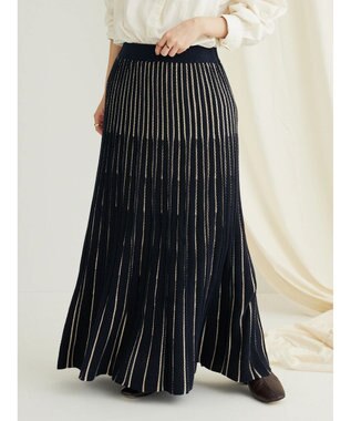 CRAFT STANDARD BOUTIQUE 配色ストライプニットスカート