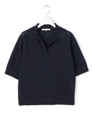 23区 【先行予約】ピュアリネン スキッパー ポロニット