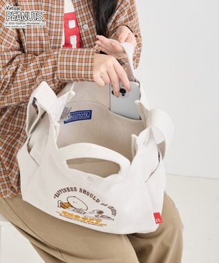 ROOTOTE 8467【ルートート】スヌーピー IP.ミディアム.2way.ピーナッツ-0X 01：オートミール