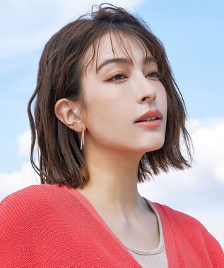 Tiaclasse 【金属アレルギー対応】シャイニーフリルピアス ピンクゴールド