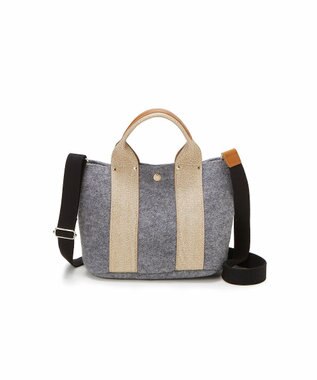 TOPKAPI 【TREASURE TOPKAPI】イタリアンフェルト ラメテープ 2way トートバッグ 2023 グレー