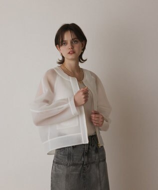 GRACE CONTINENTAL シアーダンボールブルゾン ホワイト