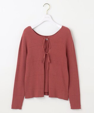 ANY SIS 【2SET】リボンカーデツイン ニット アンティークピンク