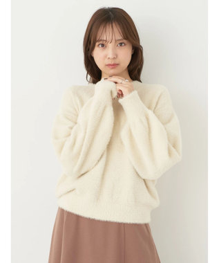 earth music&ecology ミニシャギープルオーバー Ivory