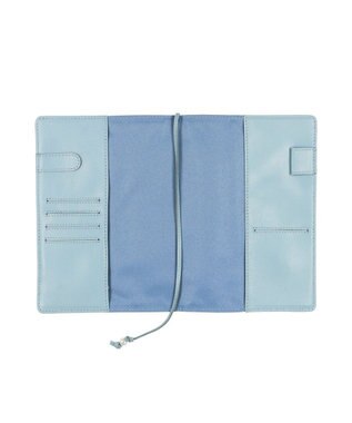 UNBILLION ペルケ perche / ドット刺繍A5手帳カバー サックスブルー