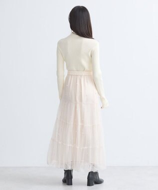 earth music&ecology チュールパールスカート Ivory