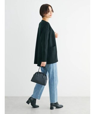 Green Parks 杢調Ｖネックカーディガン Black