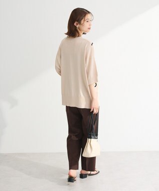 Green Parks 刺繍コードＶネックカーディガン Light Beige