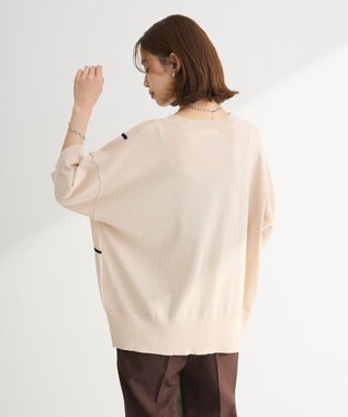 Green Parks 刺繍コードＶネックカーディガン Light Beige