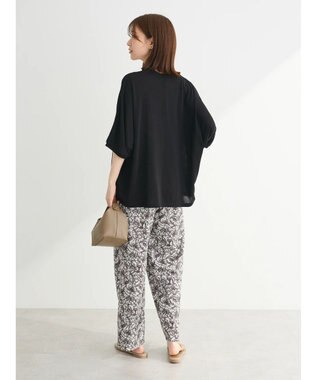 Green Parks よくばり　半袖カットドルマンカーディガン Black