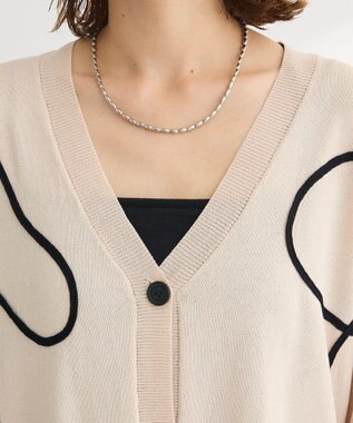 Green Parks 刺繍コードＶネックカーディガン Light Beige