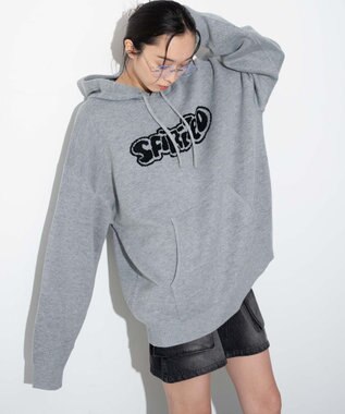 WEGO 【ユニセックス着用ITEM】ジャガードグラフィックパーカー グレー