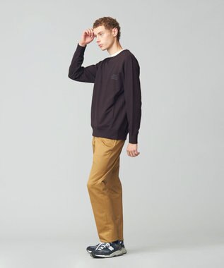 J.PRESS MEN インレージャージー アドレスプリント ロゴトレーナー ブラウン系