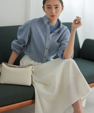 組曲 【WEB限定】シアージャカード スカート ホワイト系