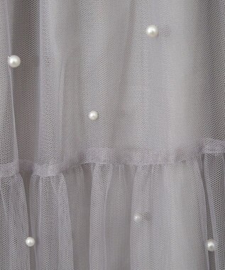 earth music&ecology チュールパールスカート Light Gray
