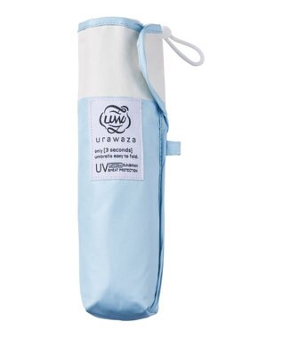 MOONBAT 【遮光100％/３秒で折りたためる日傘】晴雨兼用 折りたたみ傘 ウラワザ バイカラー ペールスカイ