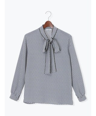 Te chichi パターンアソートボウタイブラウス《2026 spring catalog item》 ブルー