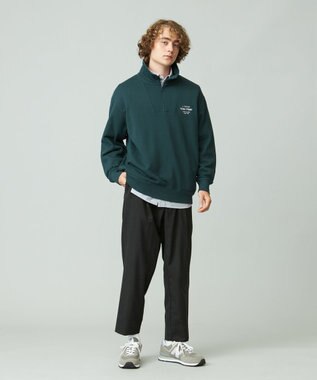 J.PRESS YORK STREET 【UNISEX】チェックテーパードパンツ グレー系3