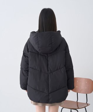 earth music&ecology 2WAYパファーブルゾン Black