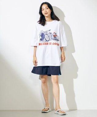 SHARE PARK MENS 【UNISEX】UVカット アートコラボTシャツ〈BEAR〉 ホワイト
