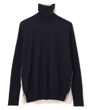 BEIGE， 【CLUEL 10月号掲載・S-size】LA MONNAIE / タートルニット Navy×Bone